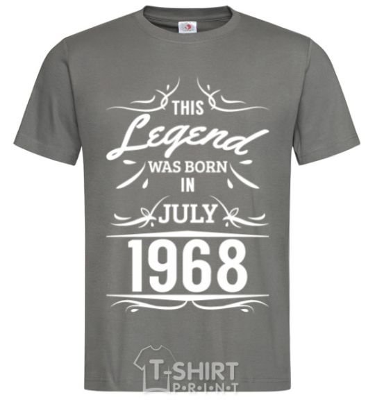 Men's T-Shirt This legend was born in july dark-grey фото