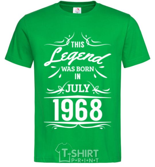 Мужская футболка This legend was born in july Зеленый фото