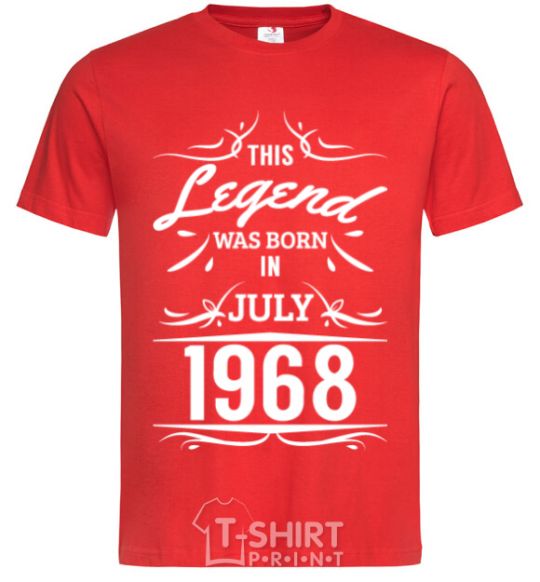 Men's T-Shirt This legend was born in july red фото