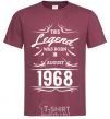 Men's T-Shirt This legend was born in august burgundy фото