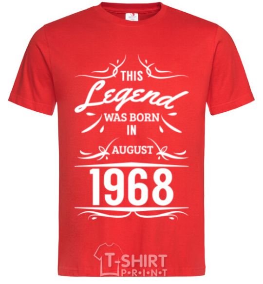 Men's T-Shirt This legend was born in august red фото