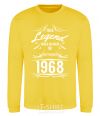 Sweatshirt This legend was born in september yellow фото
