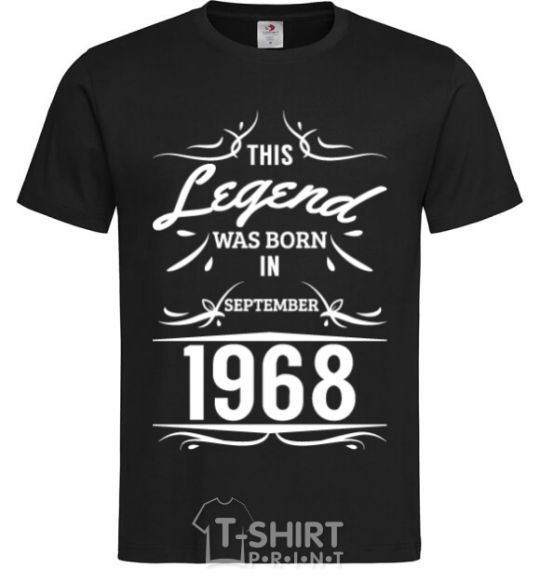 Men's T-Shirt This legend was born in september black фото