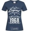 Women's T-shirt This legend was born in september navy-blue фото