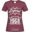 Women's T-shirt This legend was born in september burgundy фото