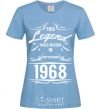 Women's T-shirt This legend was born in september sky-blue фото