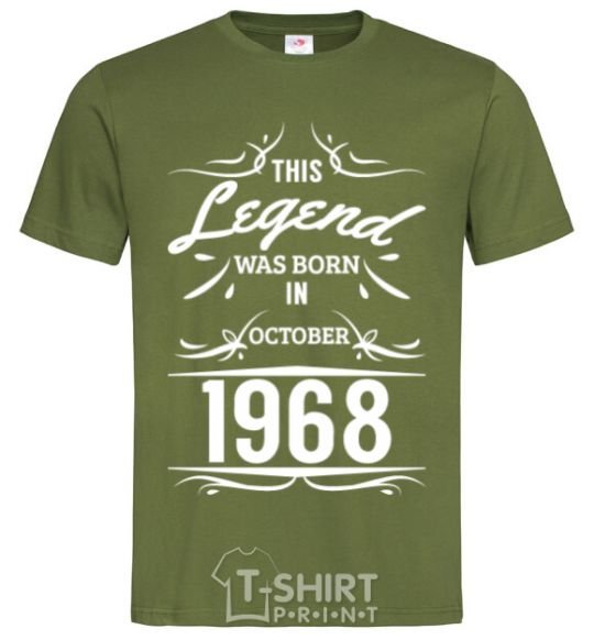 Men's T-Shirt This legend was born in october millennial-khaki фото