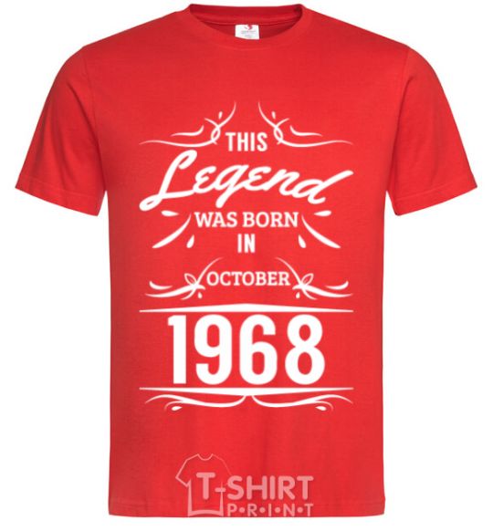 Men's T-Shirt This legend was born in october red фото