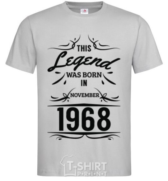 Men's T-Shirt This legend was born in november grey фото