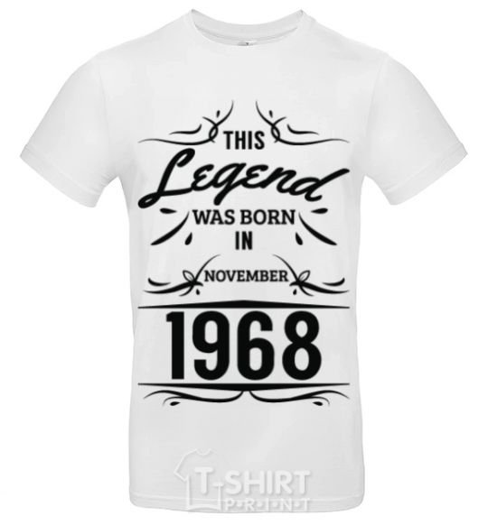 Men's T-Shirt This legend was born in november White фото