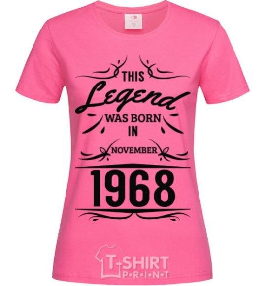 Women's T-shirt This legend was born in november heliconia фото