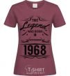 Women's T-shirt This legend was born in november burgundy фото
