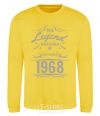 Sweatshirt This legend was born in december yellow фото