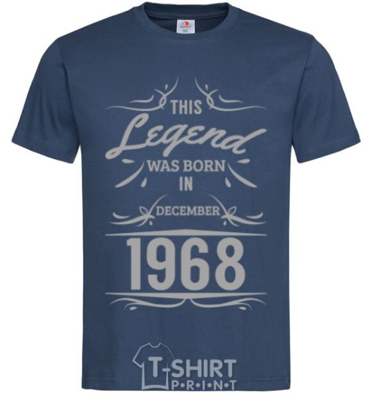 Men's T-Shirt This legend was born in december navy-blue фото