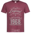 Men's T-Shirt This legend was born in december burgundy фото