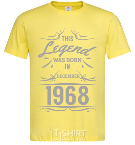 Мужская футболка This legend was born in december Лимонный фото