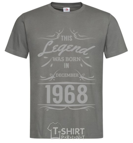 Men's T-Shirt This legend was born in december dark-grey фото