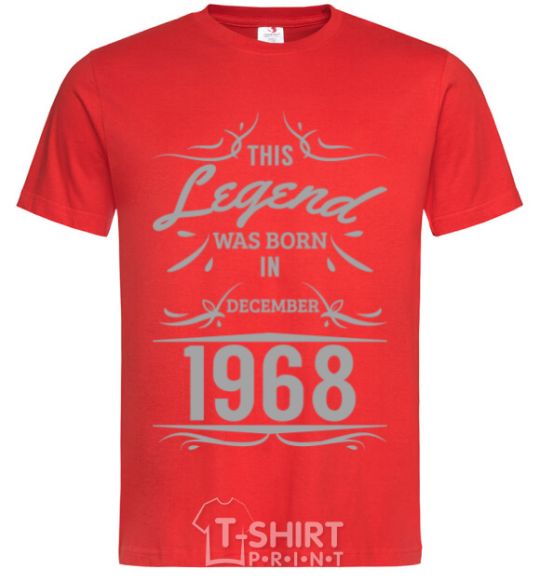 Men's T-Shirt This legend was born in december red фото