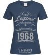Women's T-shirt This legend was born in december navy-blue фото