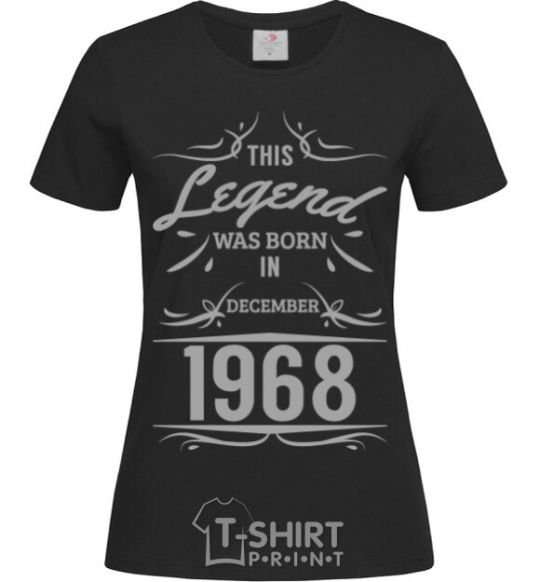 Women's T-shirt This legend was born in december black фото