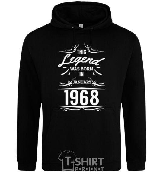 Men`s hoodie This legend was born in january black фото