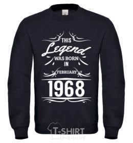 Sweatshirt This legend was born in february black фото