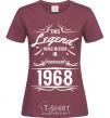 Women's T-shirt This legend was born in february burgundy фото