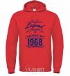 Men`s hoodie This legend was born in april bright-red фото
