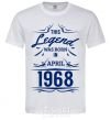 Men's T-Shirt This legend was born in april White фото