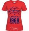 Women's T-shirt This legend was born in april red фото
