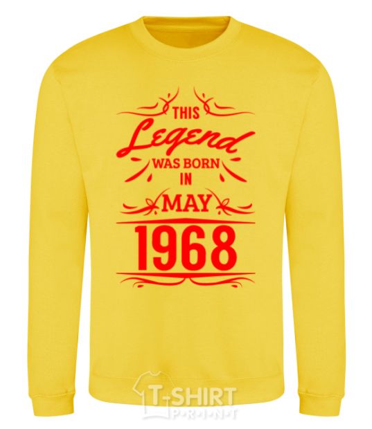 Sweatshirt This legend was born in may yellow фото