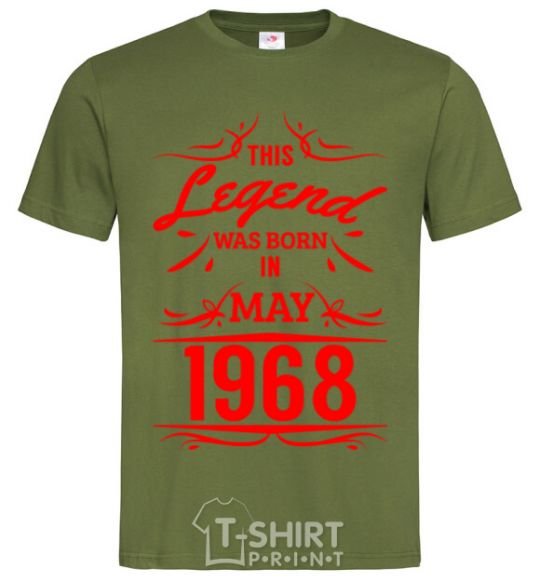 Men's T-Shirt This legend was born in may millennial-khaki фото