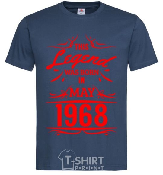 Men's T-Shirt This legend was born in may navy-blue фото