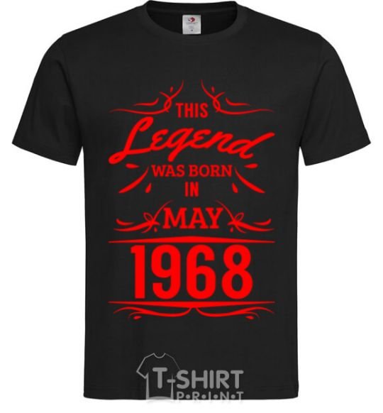 Men's T-Shirt This legend was born in may black фото