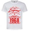 Men's T-Shirt This legend was born in may White фото