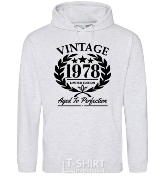 Men`s hoodie Vintage 1978 sport-grey фото