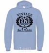 Men`s hoodie Vintage 1978 sky-blue фото