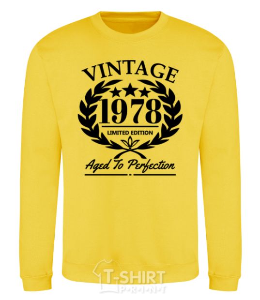 Sweatshirt Vintage 1978 yellow фото