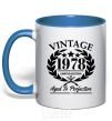 Mug with a colored handle Vintage 1978 royal-blue фото
