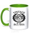 Mug with a colored handle Vintage 1978 kelly-green фото