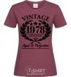 Women's T-shirt Vintage 1978 burgundy фото
