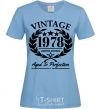 Women's T-shirt Vintage 1978 sky-blue фото