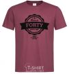Men's T-Shirt Born in forty years ago burgundy фото