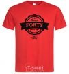 Men's T-Shirt Born in forty years ago red фото
