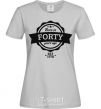 Women's T-shirt Born in forty years ago grey фото