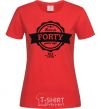 Women's T-shirt Born in forty years ago red фото