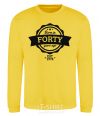 Sweatshirt Born in forty years ago yellow фото