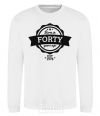 Sweatshirt Born in forty years ago White фото