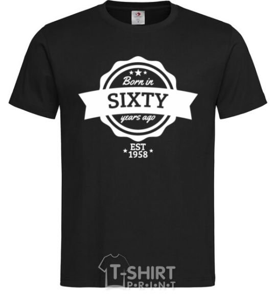 Men's T-Shirt Born in sixty years ago black фото