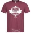 Men's T-Shirt Born in sixty years ago burgundy фото